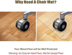 Kuyal Clear Chair mat for Hardwood Floor 44 x 58 inches Floor Mats - Image 3
