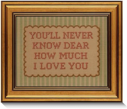 Vintage Gold Framed Nursery Wall Art Baby Love Quote Painting Canvas Prints by Unknown