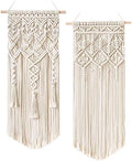 Mkono 2 Pcs Macrame Wall Hanging, Boho Woven Chic Tapestry Decor by Mkono