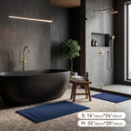GRANNY SAYS Blue Bathroom Rug 16" x 24", Non-Slip Microfiber Bath Mat - Image 5
