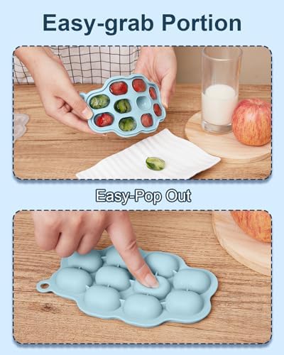 KingKam Breastmilk Popsicle Molds, Baby Fruit Feeder Teething Tray, 2 Pack - Image 4