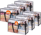 Lifewit 60L Clear Clothes Storage Bags, Plastic Foldable Blanket Storage Bag by Lifewit