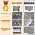 2 Pack 85L Comforter Storage Bags, Extra Large Bedding Storage Bags - Image 5