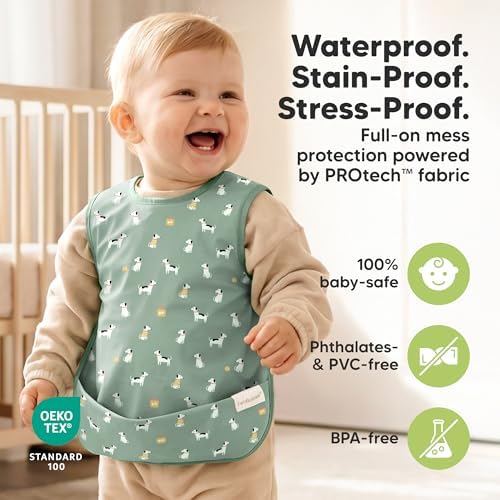 KeaBabies Waterproof Bibs for Baby Girl, 2-pk Lightweight - Image 4