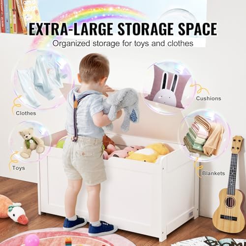 VEVOR Wooden Toy Chest for Kids, Toddler Toy Storage Box - Image 5