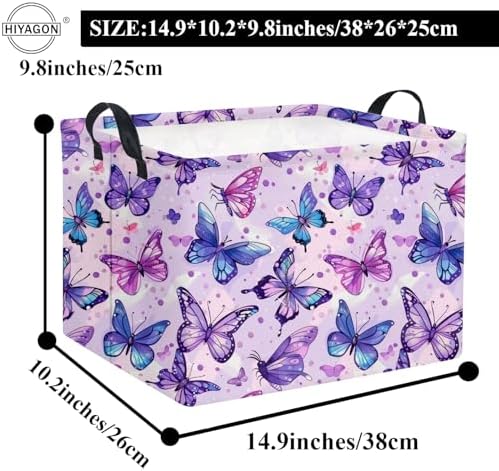 Rectangular Butterfly Basket Baby Storage Basket Storage Bin Organizer Box Room - Image 6
