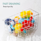 Metal Bath Toy Holder, Hanging Bathtub Toy Storage, Wall Mounted Bath Tub Baby - Image 4