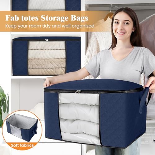 Fab totes 8 Pack Storage Bags for Clothes Blanket Storage Bins - Image 5
