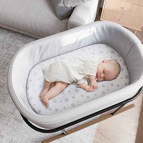 Bassinet Sheets for Baby Boy or Girl, Universal Fit for Bassinet Mattress - Image 3