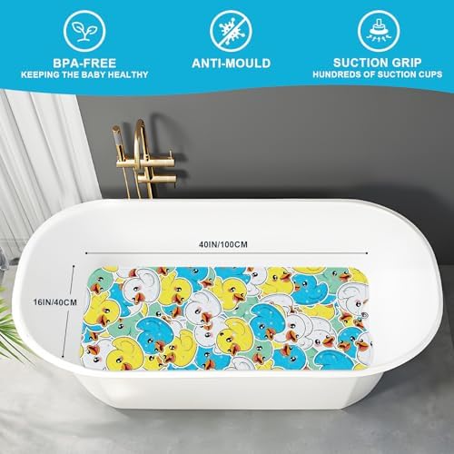 XIYUNTE Bath Mat for Tub Non Slip Bathtub Mat Non Slip 40x16 Baby Bath Mat - Image 2