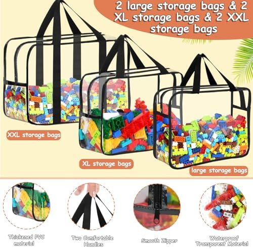 6Pcs Large, XXL Toy Storage Bags - Image 3