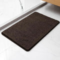 Chenille Bathroom Rug 20"x32" Brown, Non-Slip Plush Bath Mat by Kildoss