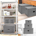 Large Linen Fabric Foldable Storage Bins - Image 4
