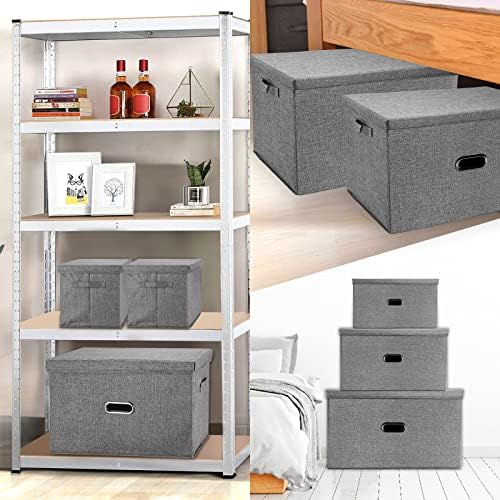 Large Linen Fabric Foldable Storage Bins - Image 4