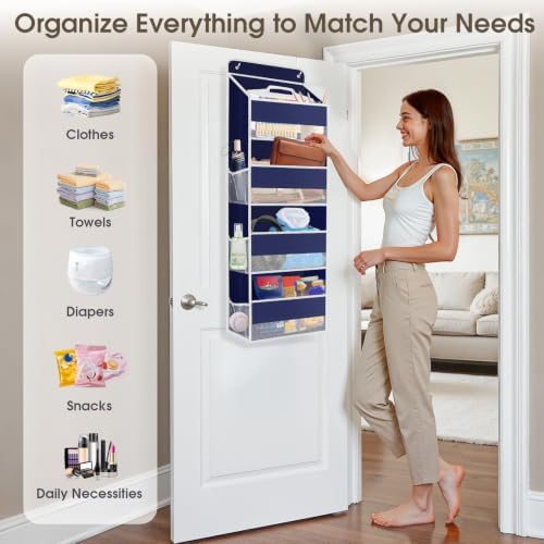 2 Pcs Over The Door Organizer Large Capacity Hanging Storage Room Organizer - Image 6