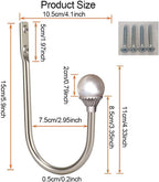 COCIVIVRE 2 Pack Curtain Holdbacks Wall Mounted Curtain Tiebacks Hooks Plastic - Image 2