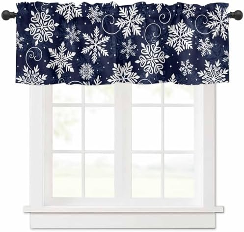 Vandarllin Christmas Valance Curtains by VandarllinHomeKitchenDecor