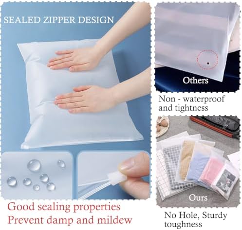 25 Pcs Plastic Travel Storage Bags, Reusable Ziplock Bags, Plastic Hospital Bag - Image 4