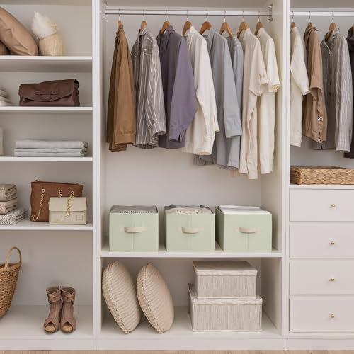 StorageWorks Closet Storage Bins, Light Green - Image 4