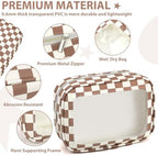 YOPCDJ 3PCS Clear Toiletry Bag, TSA Approved Travel Makeup Pouch - Image 4