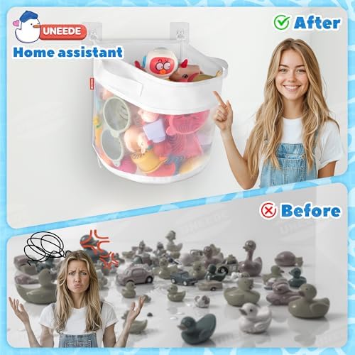 UNEEDE Bath Toy Organizer, 4 Gallons Bathtub Toy Storage Organizer - Image 5