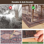 Floor Mat for Home 5×7ft, Easy Clean Plastic Rug-Like Pattern Area Mat for - Image 3