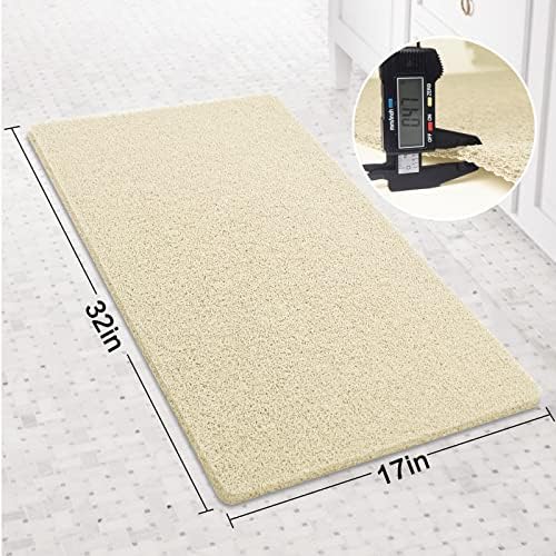 SONGZIMING Shower Mat Non Slip Without Suction Cup, 32x17 Inch PVC Loofah Shower - Image 2