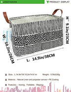 Rectangular Collapsible Storage Basket Nursery Organizer Black Line - Image 2