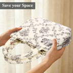 Small Storage Basket Organizer, Mini Fabric Floral Storage Baskets - Image 5