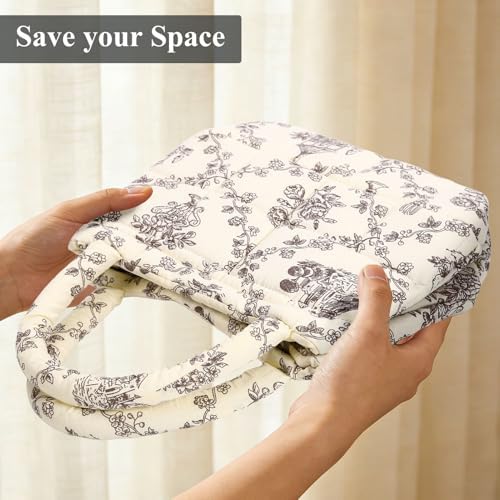 Small Storage Basket Organizer, Mini Fabric Floral Storage Baskets - Image 5