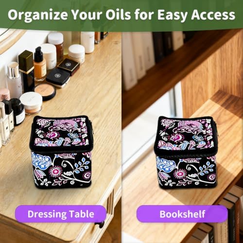 Weljoy 13 Bottle Essential Oil Carrying Case, Night Paisley - Image 5