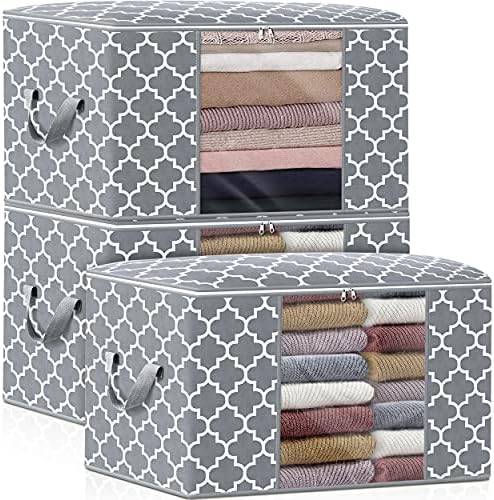 Storage Bags 100L 3Pack Clothes Organization and Storage Containers by WiseLife