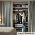 Room Divider Ceiling Mounted Curtains Track Sets Extra Wide Blackout Curtain - Image 3