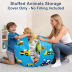 Lukeight Stuffed Animal Storage Bean Bag Chair Cover - Image 4