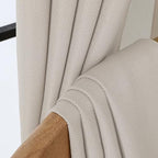Chyhomenyc Moon Beige Valance for Windows, Light Filtering Faux Linen Textured - Image 6