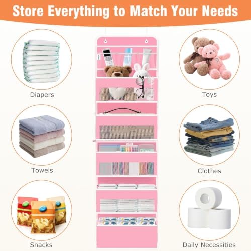 Over The Door Organizer Storage Large Capacity Hanging Bedroom Storage - Image 6