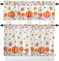 Fall Maple Leaves Kitchen Curtains and Valances Set, Thanksgiving Watercolor by VandarllinHomeKitchenDecor