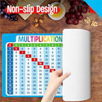 6 Pack Placemats for Kids, Non-Slip Washable Table Mat, Reusable Subtraction - Image 5