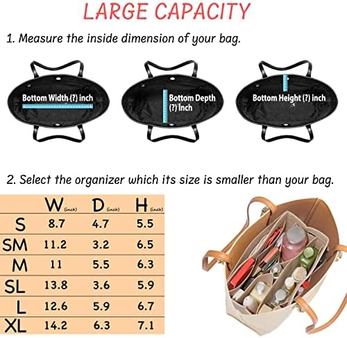 DailyPlus Felt Purse Organizer Insert - Image 6