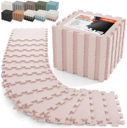 AIRHOP 18 PCS Gym Floor Mat, EVA Foam Puzzle Gym Mat, High-Density Interlocking by Airhop