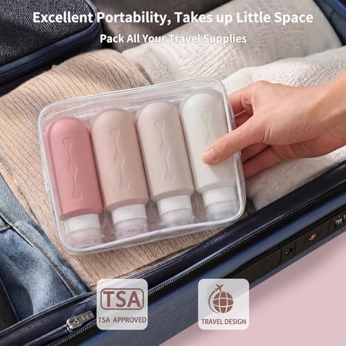 Gemice Travel Bottles for Toiletries, Tsa Approved Travel 6oz Size Containers - Image 4