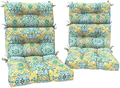 DYTXIII Outdoor High Back Chair Cushions Set of 2, Water Repellent Tufted by DYTXIII