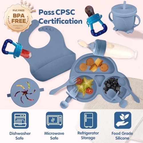 Silicone Baby Feeding Set, Miicasa Baby Led Weaning Supplies Kit - Image 3