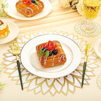 Geosar 200 Pcs Gold Round Disposable Paper Placemats Set 13 Inch - Image 2