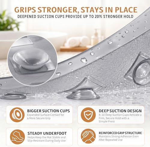 Yimobra Bathtub Mat Non Slip, Shower Mat - Image 3