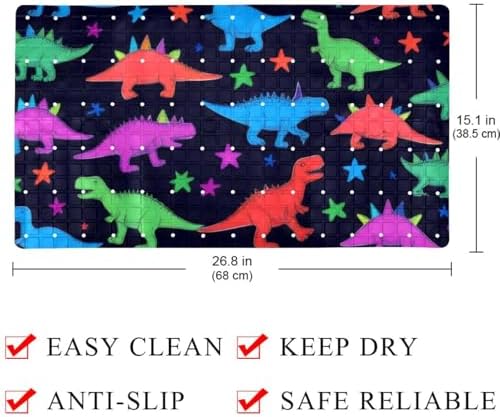 Non Slip Shower Mat Bathtub Mat 15.1x26.8 Inch, Quick Dry Bath Mat - Image 4