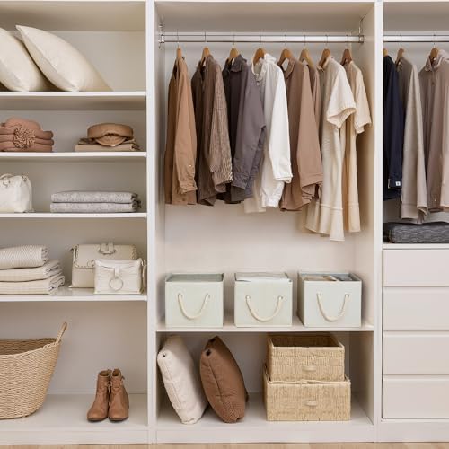 StorageWorks Storage Baskets for Shelves, Foldable Fabric Closet Storage Bins - Image 2