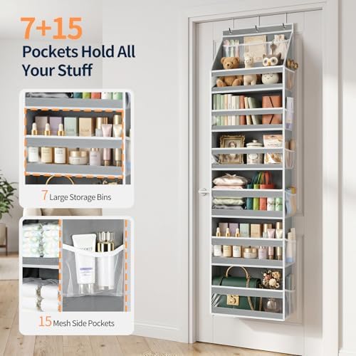 Yecaye 7 Tier Over the Door Organizer, Large Capacity Door Organizer Hanging - Image 4