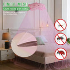 Mosquito Net Bed Canopy for Girls Pink Bed Curtains Tent Twin Queen Size - Image 4
