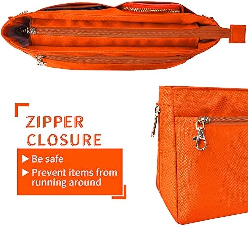 Vercord Expandable Nylon Handbag Purse Organizer Insert Liner Shaper Bag in Bag - Image 5
